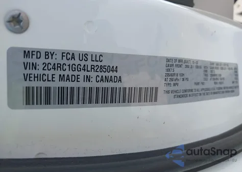 2020 Chrysler Pacifica Limited from USA, damaged, VIN 2C4RC1GG4LR285044